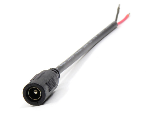 Комплект роз'ємів живлення DC 5.5×2.1 мм (мама + тато) з кабелем 15 см (20AWG, 0.50 мм²)