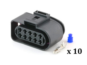Раз'єм фари 1J0973735 (10 контактів) для VW, Audi, Skoda