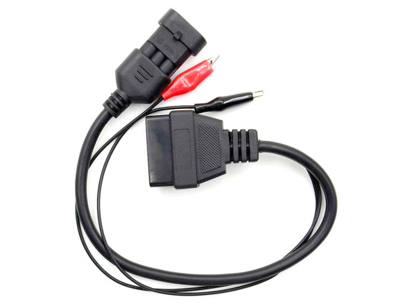 Адаптер 3-pin на OBD2 (16-pin) з живленням від АКБ для Fiat, Alfa Romeo, Lancia, Chery