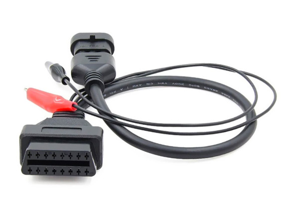 Адаптер 3-pin на OBD2 (16-pin) з живленням від АКБ для Fiat, Alfa Romeo, Lancia, Chery